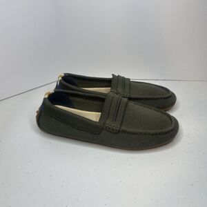 Rothy's The Driver Loafer Slip On Comfortable Womens Dark Green Canvas Like New